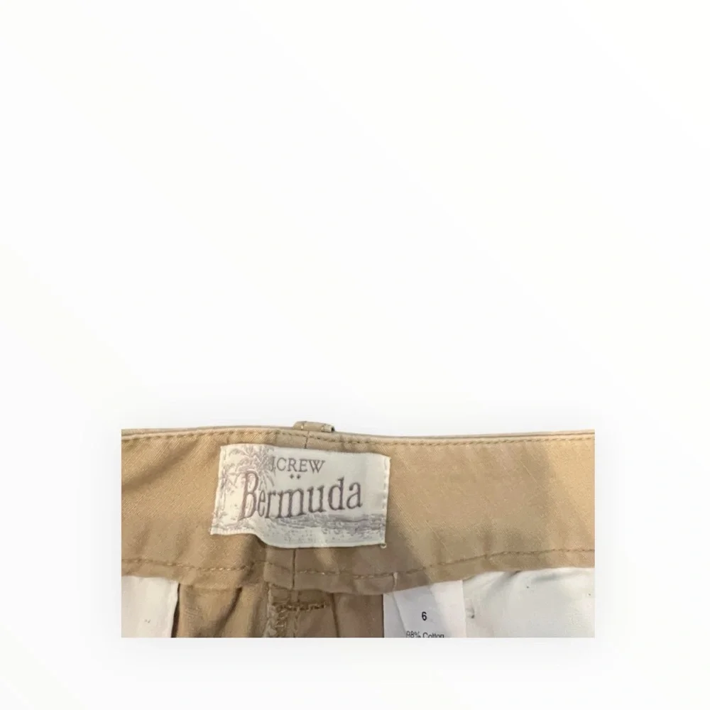 J.Crew Factory‎ Khaki Bermuda Shorts | Size 6| 100% Cotton